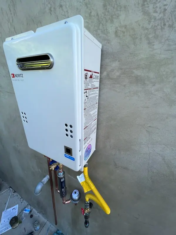 Tankless water heater installation for Palma Ceia West homes